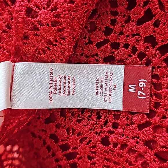 CROCHET BACK TIE-DIE TANK. RED. GREAT CONDITION. WOMEN'S SIZE MEDIUM - Picture 9 of 9
